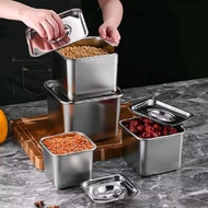 Mommy HouseholdStainless Steel Food Storage Pot with lid Square Bekas Makanan Petak dengan penutup 3