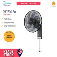 Midea Kipas Dinding 16" Wall Fan 7 Blade Kipas Dinding MF-16FW23M