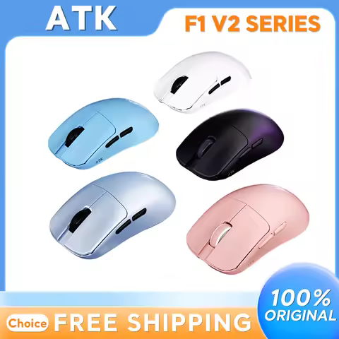ATK F1 V2 Ultra MAX Extreme Wireless Tti-mode Gaming Mouse Dual 8K PAW 3950 Ultra Lightweight Ergono