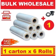 Clear Pallet Wrap【 6 ROLLS x 2.4kg 】Stretch Film |  Wrapping Cling Wrap | Furniture Wrap | Courier Delivery Packing | PP