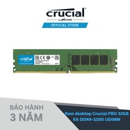 Ram PC Crucial DDR4 Pro Kit 32GB 3200MHz CP2K16G4DFRA32A (2x16GB) - Genuine product