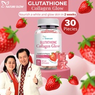 NATURE GLOW Glutathione Collagen Gummies Anti-Aging Whitening Collagen Glow 30 Gummies