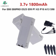 3.7V 1800mAh Rechargeable Li-ion Battery and Charger For RC Drone E88 E88PRO E99 S2 P1 K3 P10 A13 S9