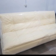 Sofa bed kulit second/used/bekas murah