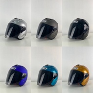 ACES R2 Open Face Helmet With Siap Smoke Visor Topi Keledar