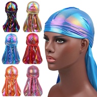 W3DD Fashion Long Tail Hip Hop Chemo Pirate Cap Headwear Bandana Cancer Head Scarf Muslim Turban Hair Loss Hat Durag Cap