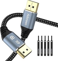 Adoreen 4K DisplayPort Cable 30 feet, Braided DP to DP 1.2 Cord(from 1.5 to 50ft) 4K@60Hz 2K 1440p@1