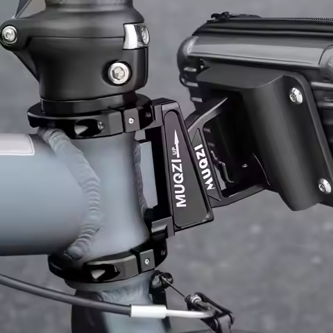 Folding Bicycle Front Bag Carrier Mount Adapter Adjustable Clamp Ring Folding Bicycle Pig Nose Panni