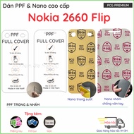 Ppf & Nokia 2660 Flip premium flexible Nano sticker, clear, matte type for interior and external scr