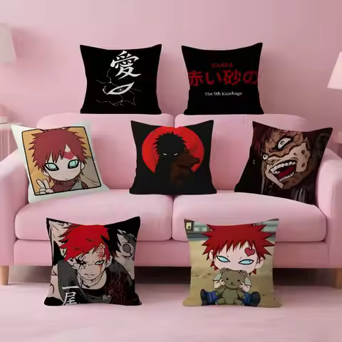 Anime Gaara logo Pillow Anime Pillow Sofa Bed Head Pillow Cover Cushion Cover Fashion