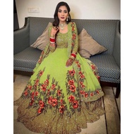 GEORGETTE WITH EMBROIDERY SEQUENCES WORK GOWN