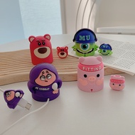 for Apple Watch charging base cute cartoon Charger stand+charger protective cover for iwatch 45mm 40