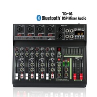 TD16 Professional Sound Mixing Console 48V Phantom Power USB Mixer Audio 4 Channel Bluetooth Sound Table DSP Effect Home KTV Outdoor Activity DJ Console Audio System****
