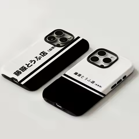 Initial D AE86 Phone Case For iPhone 17 16 15 14 13 12 Pro Max Plus Glossy HD Double-Layer Liquid Ha