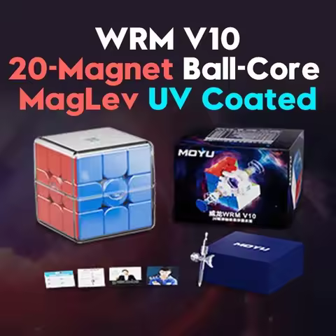 MoYu 3x3 Weilong WRM V10 3x3x3 Core Magnetic Maglev Cube Puzzle Professional Speed Cubing Weilong WR