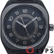 Hermès H08 Automatic 42mm SP1.745 Titanium/Rubber Men's Watch, Black, Excellent Condition, Box and W