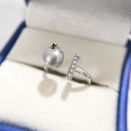 cincin luxell pearl - akira| cincin mutiara air tawar asli lombok  - silver  hitam 