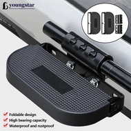 YOUNGSTAR Pair Heavy Duty Motorcycle Widened Folding Foot Pegs for Electric Scooter 20-25mm Clamp Cr