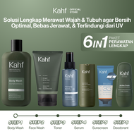 KAHF PAKET PERAWATAN LENGKAP BUNDLE 6IN1 COMPLETE SET - Face Wash Toner Serum Sunscreen Moisturizer