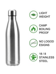 不鏽鋼350ml 500ml 750ml 1000ml單層水瓶,熱冷水可樂瓶,戶外旅行運動飲料瓶