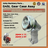 G45L Gear Case Assembly | 26mm Shaft with 7T , 9T Teeth for Heavy-Duty Brush Cutters