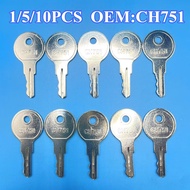 1/5/10 PCS CH751 Copper Key Universal Keys 751CH Key for Elevator Lock Control Cabinet Room Car T-Ha