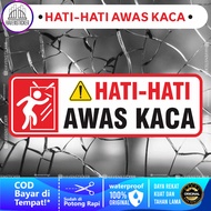 Beware of Beware of Flash Laminated Glass Stickers