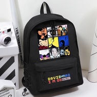 Large Capacity Mens Backpack Fashionable Trendy Taro Chyi Yu Album IM OK School Bag Rock Style Doubl