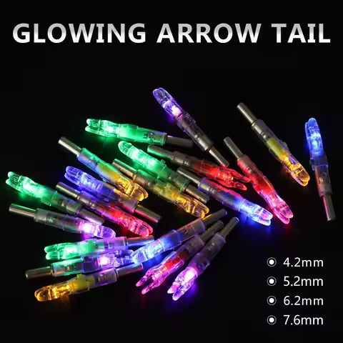 6Pcs/lot Automatical Released-activated Led Lighted Archery Arrow Nock Tail Fit for ID 4.2/5.2/6.2/7