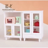 Miniature 2-tier Multipurpose Shelf Toy - Miniature Kitchen Shelf Plate Cupboard - Miniature Multipu