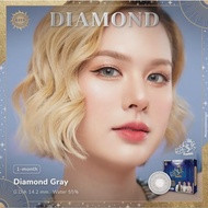 คอนแทคเลนส์ สายมู รุ่น Diamond MTK ยี่ห้อ Kitty Kawaii สีเทา/Gray มีค่าสายตา (0.00)-(-10.00)