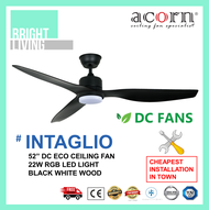Acorn Intaglio DC-159 52 Inch Eco Ceiling Fan + 22W RGB LED Light Kit