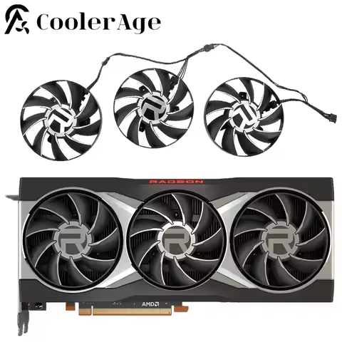 80MM AUB0812VD-00 GPU Cooler Fan Replacment For ASROCK AMD Radeon RX 6800/6800XT/6900XT 16G Graphics