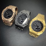 CASIO OAK G-SHOCK MOD AP GA2100 GA-2100 GA-2100-5A GA-2100-1A1 TMJ BLACK Custom AP Stainless Steel B