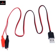 USB Male Connector to Alligator Test Clips Clamp USB Alligator Clips Plug Wire DC Voltage Meter Amme