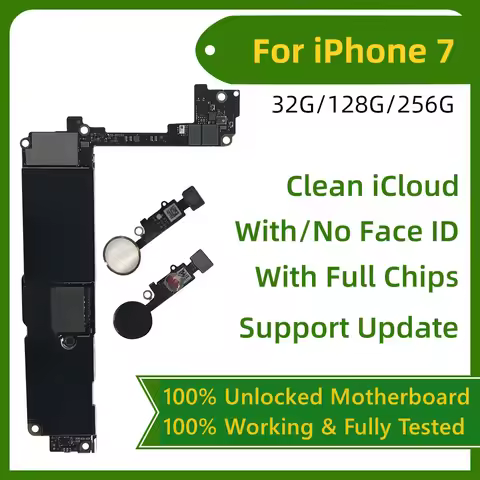 100% Working For iPhone 8 Plus Motherboard Unlocked For iphone 7 Plus Logic Board clean iCloud with 