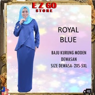 BAJU KURUNG PASANG DEWASA -  ROYAL BLUE