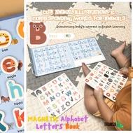 Magnetic Alphabet Letters Quiet Book 78 pcs Children's Magnetic Alphabet Hardcover Educational Book/