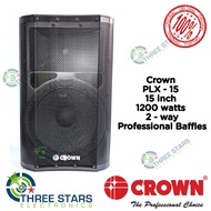 ♞,♘2023 Original 2pc CROWN PLX-15 2 WAY PROFESSIONAL BAFFLE SPEAKER 1200 WATTS 15 inch
