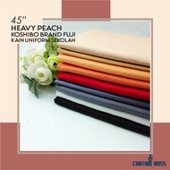45'' Kain Uniform Sekolah Heavy Peach Koshibo Brand Fuji (Width 45” Heavy Koshibo Textile For School