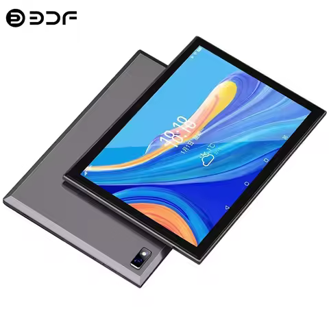 Slim Metal 10.1 Inch Android Tablet with Octa Core 8GB RAM 256GB ROM Dual SIM AI Speed-up Google Pla