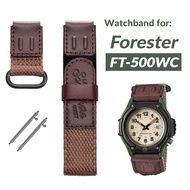 Watch Band for Forester FT-500WC-3B/5B/1B Watch Bracelet Replacement 19mm Universal Leather Nylon Wa