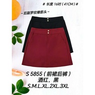 [Ready Stock] Good Quality 68 Brand 68牌子 Skirt with Pant 裤裙 Elastic Waistband 塑胶裤头 前裙后裙 S 5855