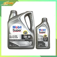 Mobil Super โมบิล ซุปเปอร์ น้ำมันเครื่องเบนซิน Mobil Super 5W-30 ขนาด 4+1 ลิตร สังเคราะห์แท้ 100%