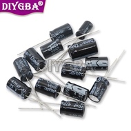 6.3V 16V 25V 35V 50V 63V 200V 400V 450V electrolytic capacitor 10UF 22UF 47UF 100UF 220UF 330UF 470UF 1000UF 0.1UF 0.22UF inline aluminum electrolytic capacitor