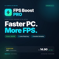 FPS Boost Pro PC & Laptop Optimizer Windows 10/11 | Boost FPS + Lower Ping | Valorant Fortnite PUBG 
