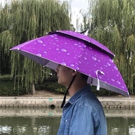 [Joyoung NT Store] หมวกร่ม กันแดด กันฝน 55 ซม. หมวกร่มพับได้ ร่มตกปลา