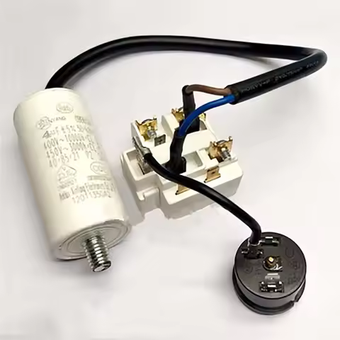 For Haier Compressor Starter QP3-12A Refrigerator Compressor Relay Protector with 4UF Capacitor Repa