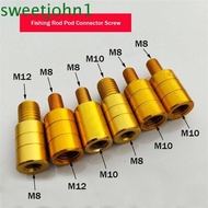 SWEETJOHN Fishing Net Adaptor 8mm to 12mm 10mm to 8mm Aluminum Alloy Thread Adaptor M8/M10/M12 8mm t