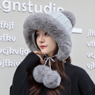 Women's beanie hat Mongolian style fur beanie 2022